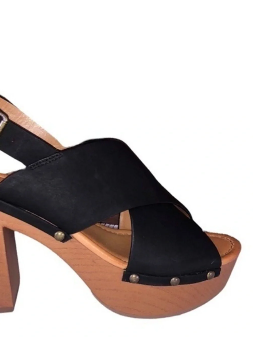 Indigo rd. Black Clogs Platform Chunky Heel Block Heel Sandals Black size 8